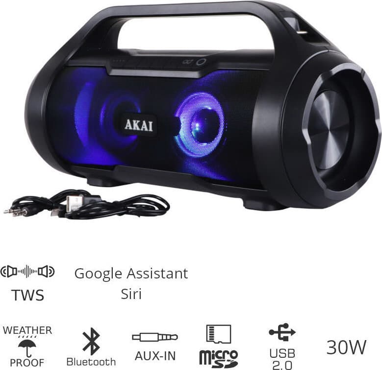 Akai ABTS-50 Ηχείο Bluetooth 30W με Ραδιόφωνο