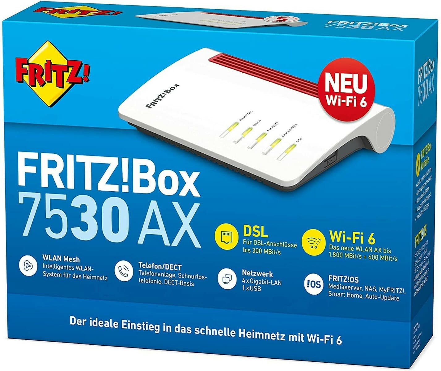 AVM FRITZ!Box 7530 AX VDSL2 Ασύρματο Modem Router Wi‑Fi 6