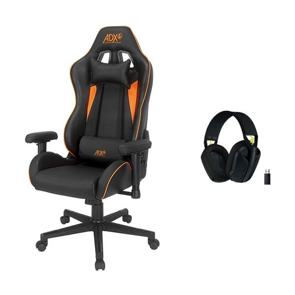 ADX Race 19 Black/Orange Gaming Καρέκλα &amp; Logitech G435 Black Gaming Headset