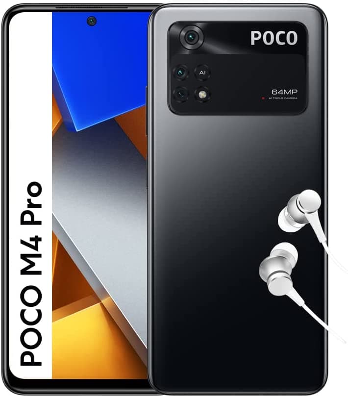 Xiaomi Poco M4 Pro 4G (6GB/128GB) Power Black + δώρο ενσύρματα ακουστικά