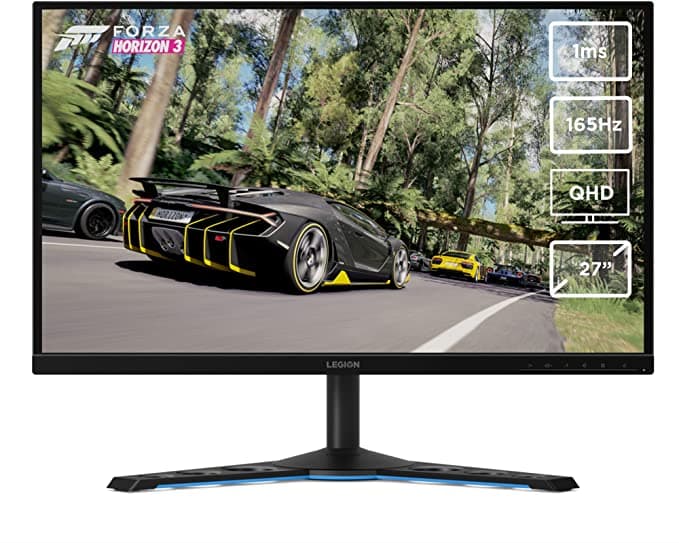 Lenovo Legion Y27q-20 27 Inch QHD Monitor (IPS Panel, 165 Hz, 1 ms, HMDI, DP, USB A-B) – Fully Adjustable Screen, Black