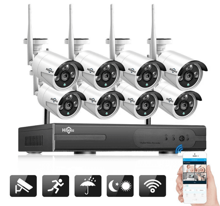 Hiseeu WNKIT-8HB612 1080P Wireless CCTV System με 8 κάμερες στα 152,69€ (χρησιμοποιώντας και ένα κουπόνι allowance)