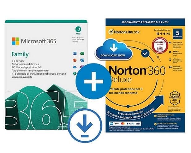 Microsoft Office 365 Family (6 άτομα) 15 μήνες + Norton 360 ή McAfee 54.99€ - Amazon IT