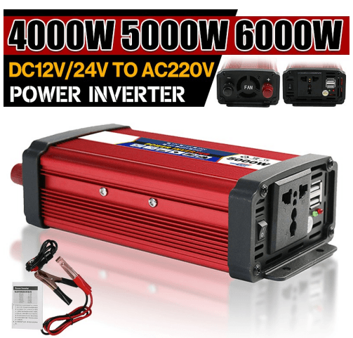 Modified Sine Wave Solar Power Inverter 12/24V DC to 220V AC Voltage Converter - 24V-220V 6000W, στα 18,06€, Banggood (Αποθήκη Τσεχίας)