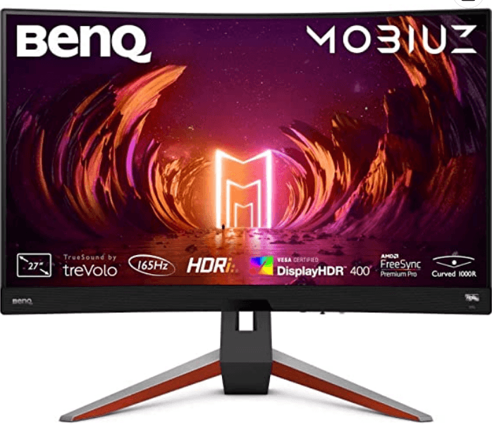 BenQ MOBIUZ EX2710R Curved Gaming Monitor (27 inches, 2K, 165 Hz, 1ms, HDR 400, FreeSync Premium Pro, remote control, στα 355,37€ από Amazon.es