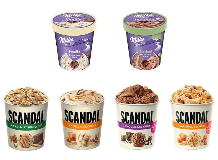 Παγωτά Milka 480ml &amp; Scandal 750ml -50%  My market