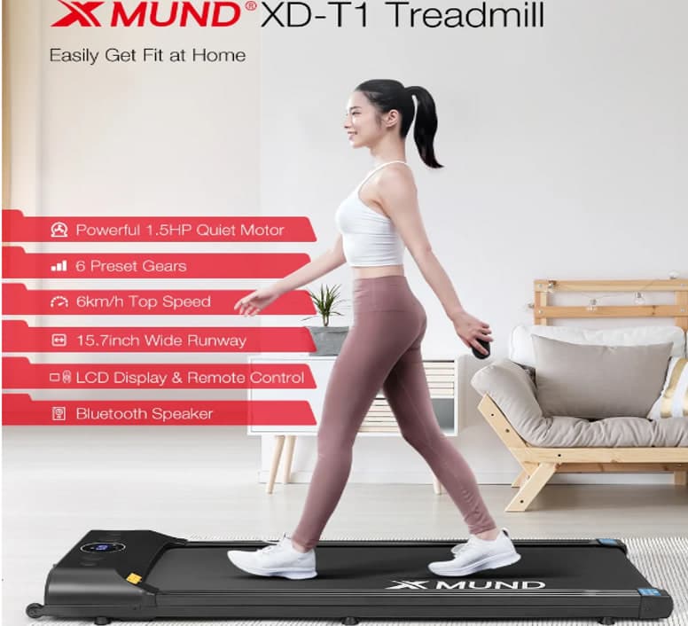 XMUND® XD-T1 Treadmill Portable Folding Walking Pad (12 Preset Gears, LCD Display, Remote Control, Bluetooth Speaker), στα 123,67€, Banggood (Αποθήκη Τσεχίας)