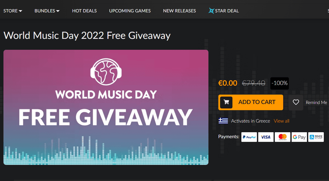 Δωρεάν (από €79.40) το World Music Day 2022, από Fanatical
