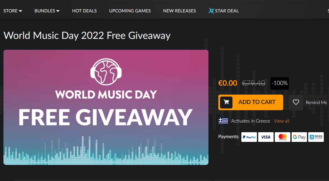 Δωρεάν (από €79.40) το World Music Day 2022, από Fanatical