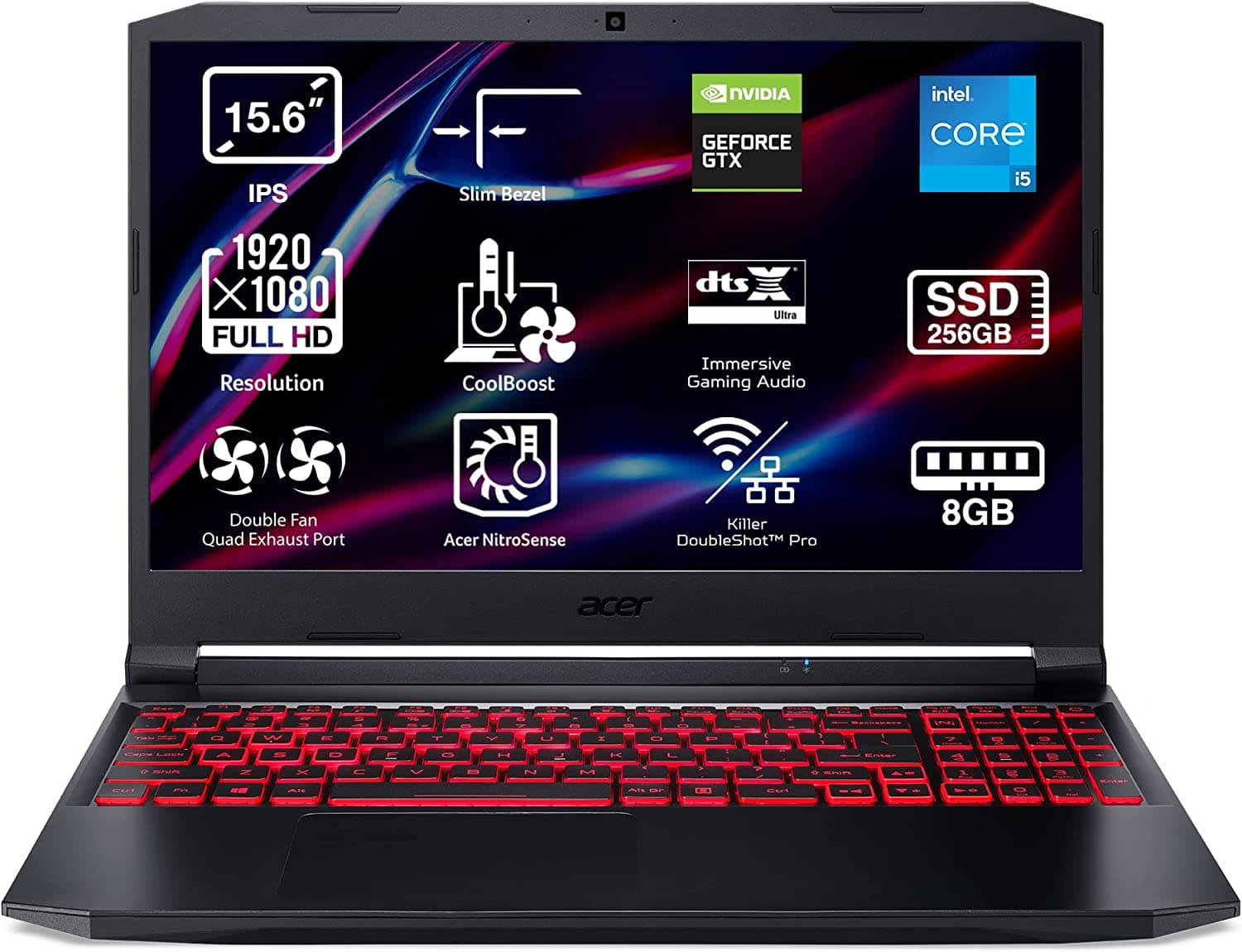 Acer Nitro 5 AN515-56 (15.6" FHD IPS / i5-11300H / 8GB / 256GB / GTX 1650 / Linux)