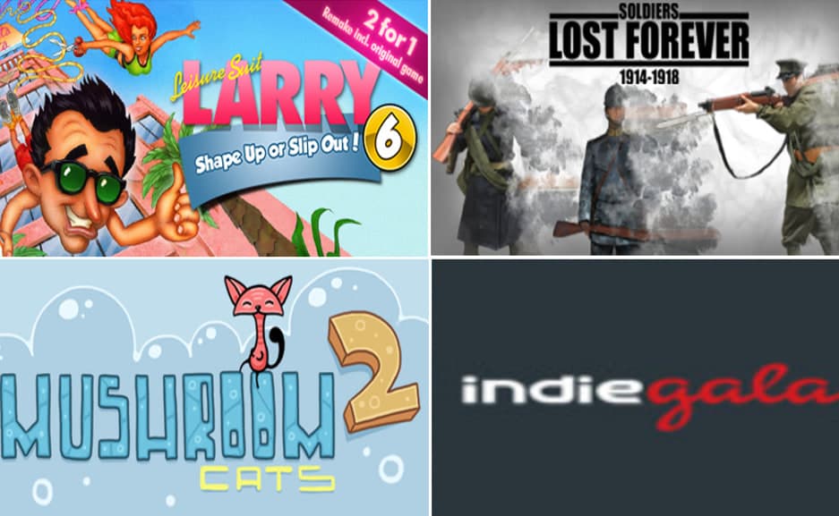 Δωρεάν 3 παιχνίδια για PC τα: Leisure Suit Larry 6 - Shape Up Or Slip Out, Soldiers Lost Forever (1914-1918), Mushroom Cats 2, από Indiegala