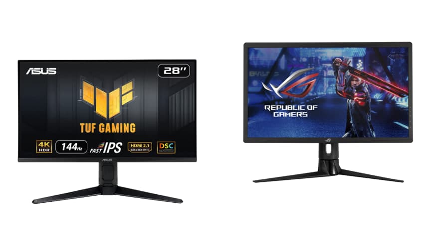 Asus TUF Gaming VG28UQL1A Gaming Monitor 28″ (4K IPS 3840×2160 144Hz) στα 659€, amazon.fr και ASUS ROG XG27UQR 27" (4K 144Hz 1ms 3840 x 2160) στα 774€ από amazon.es