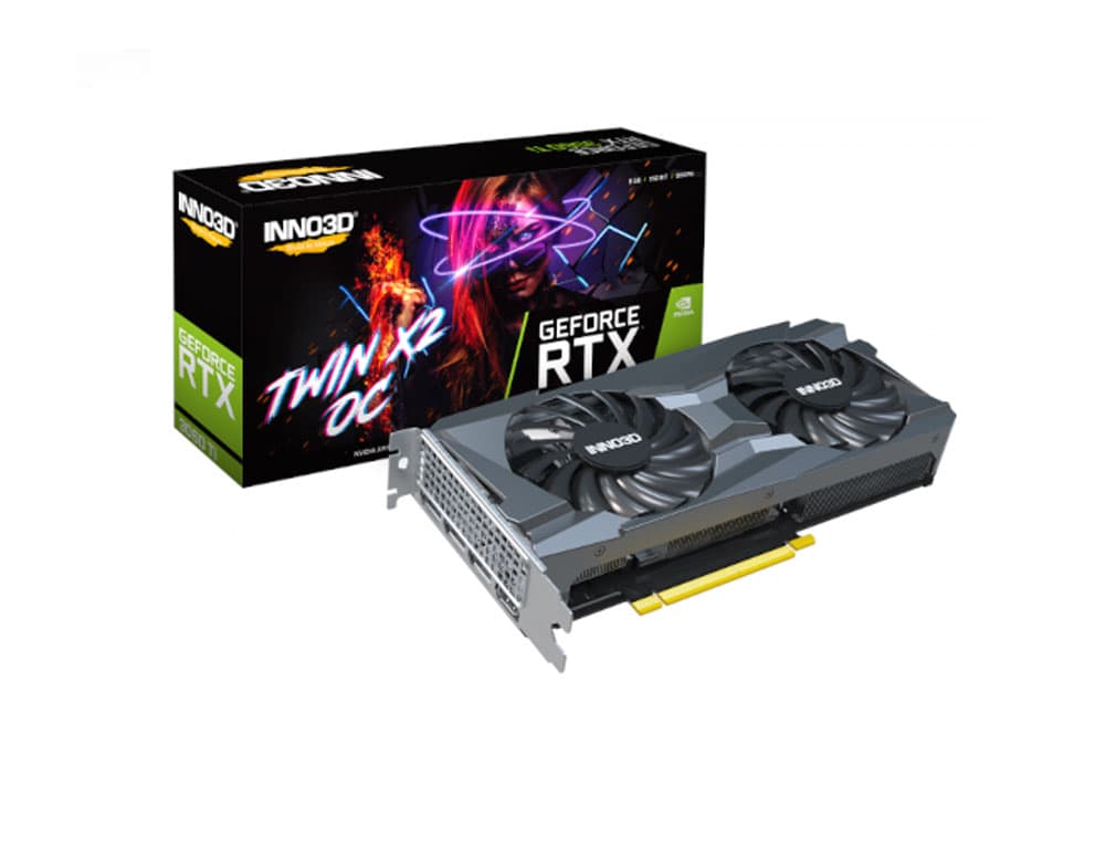 Κάρτα Γραφικών Inno 3D RTX 3060 Ti Twin X2 OC LHR - 8 GB GDDR6 - Displayport, HDMI