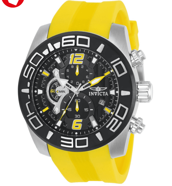 Invicta Men's Chronograph Pro Diver Stainless Steel Quartz Watch with Silicone Strap, στα 98,42€, από Amazon.co.uk