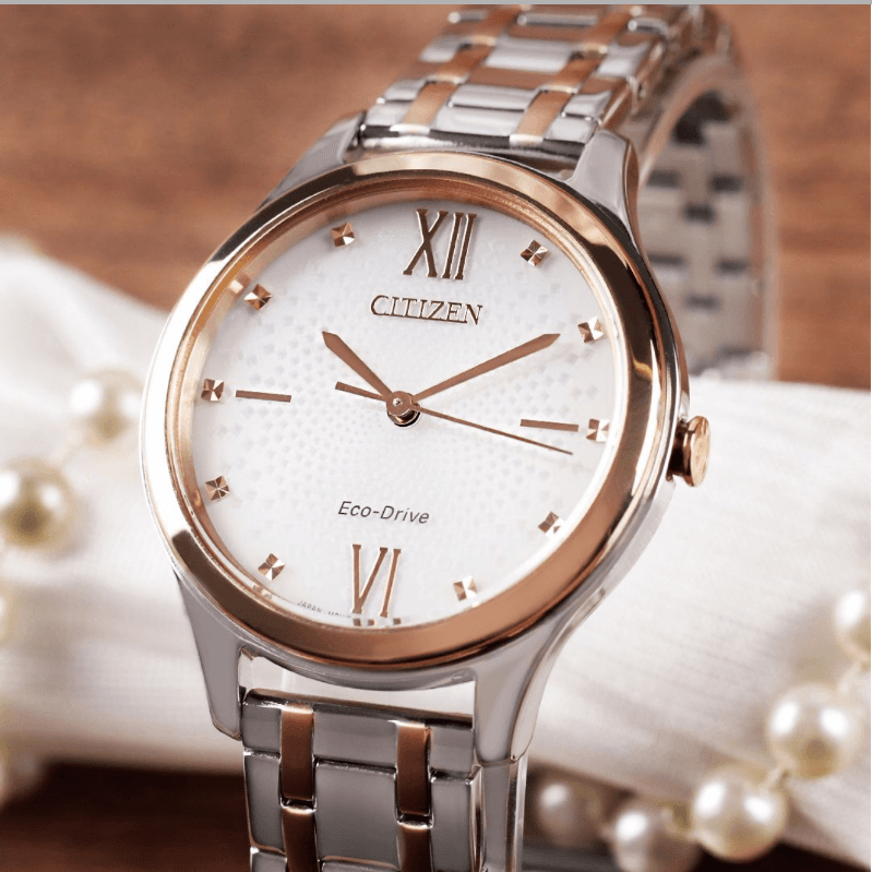 CITIZEN Eco Drive EM0506-77A Women's analogue watch, 32mm, with stainless steel strap, Double, single bead, Bracelet, στα 111,96€, από Amazon.es