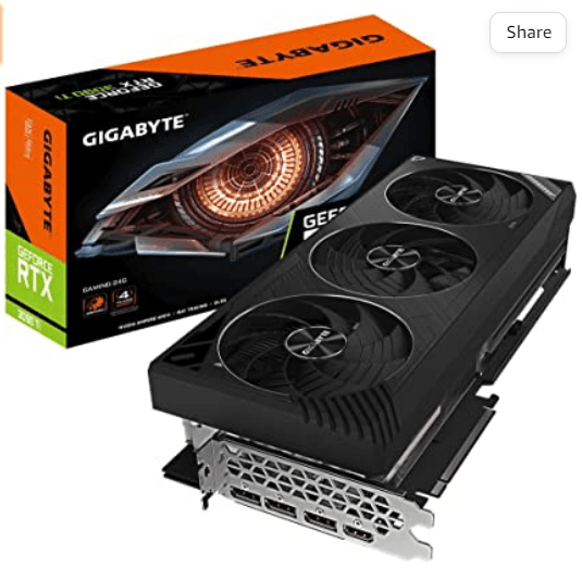 GIGABYTE GeForce RTX 3090Ti Gaming 24G Graphics Card, 3X WINDFORCE Fans, 24GB 384-bit GDDR6X, (GV-N309TGAMING-24GD), στα 1187,88€, amazon.com