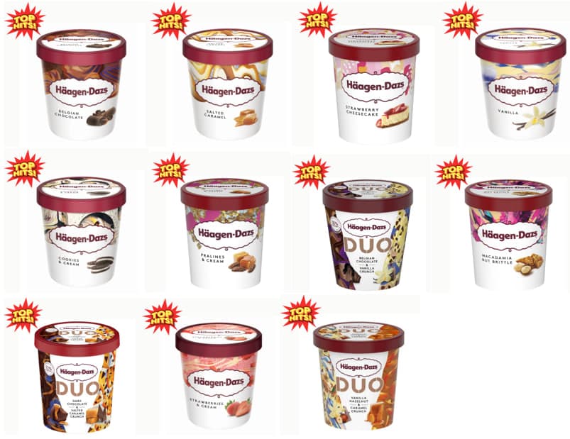-40% όλα τα παγωτά Haagen-Dazs από το supermarket Μασούτης
