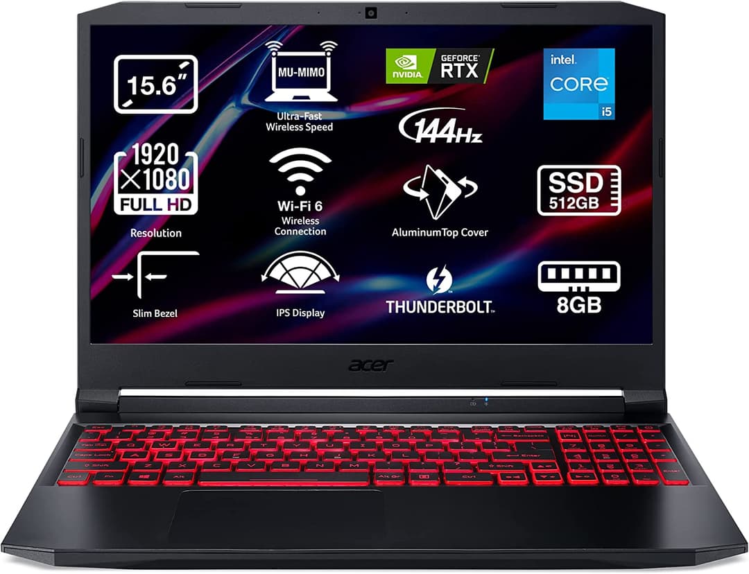 Acer Nitro 5 AN515-57 (15.6" FHD IPS 144Hz / i5-11400H / 8GB / 512GB / RTX 3050 / No OS)