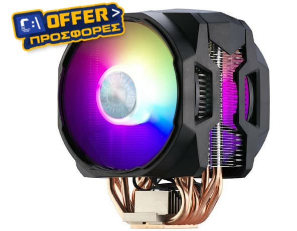 CoolerMaster Masterair MA610P ARGB Ψύκτρα Επεξεργαστή Διπλού Ανεμιστήρα για Socket AM4/1200/115x/AM3/AM3+, στα 39,90€, cosmodata