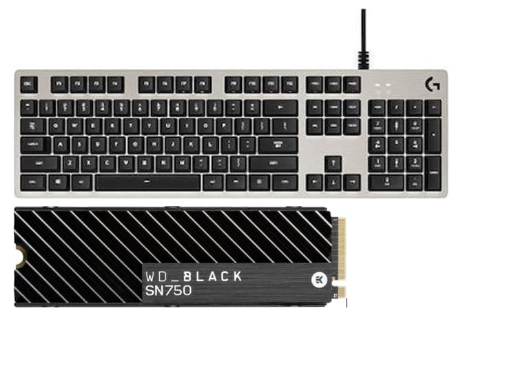 Logitech G413 Gaming Μηχανικό Πληκτρολόγιο με Romer-G Tactile διακόπτες, Φωτιζόμενα πλήκτρα, στα 49,90€ και WD SSD Black M2 SN 750 NVMe 500GB Heatsink, στα 59,90€, ΠΛΑΙΣΙΟ