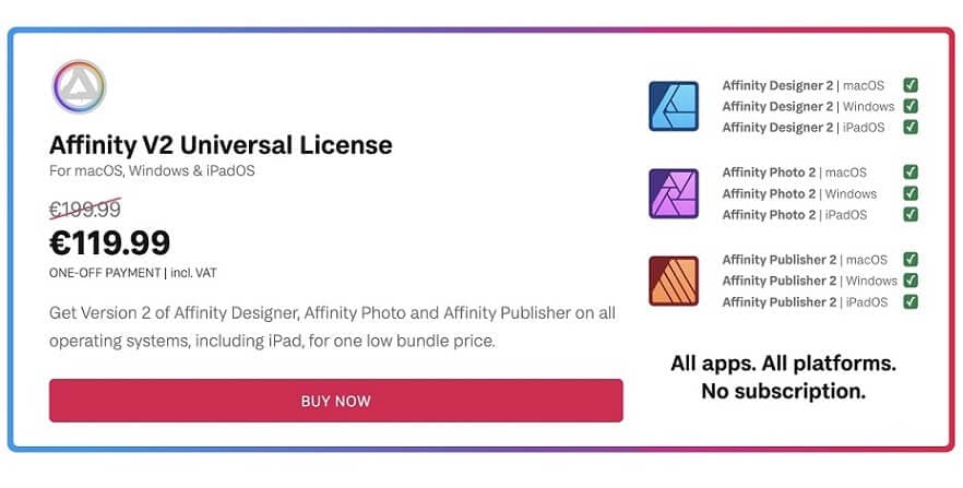 40% έκπτωση στις εφαρμογές Affinity 2