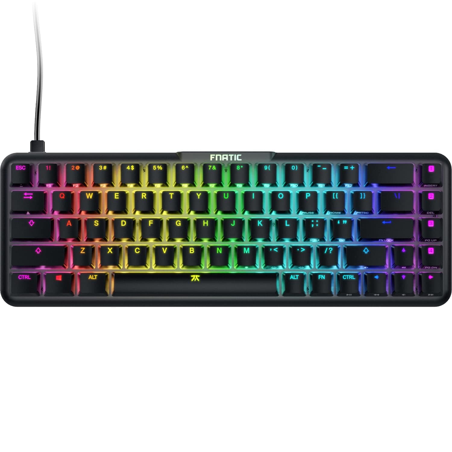 [Μηχ.Πλ] Fnatic STREAK65 [65%, Low Profile, US layout, Switch Speed Silver, RGB, PBT keycaps, Αποσπώμενο καλώδιο σύνδεσης]