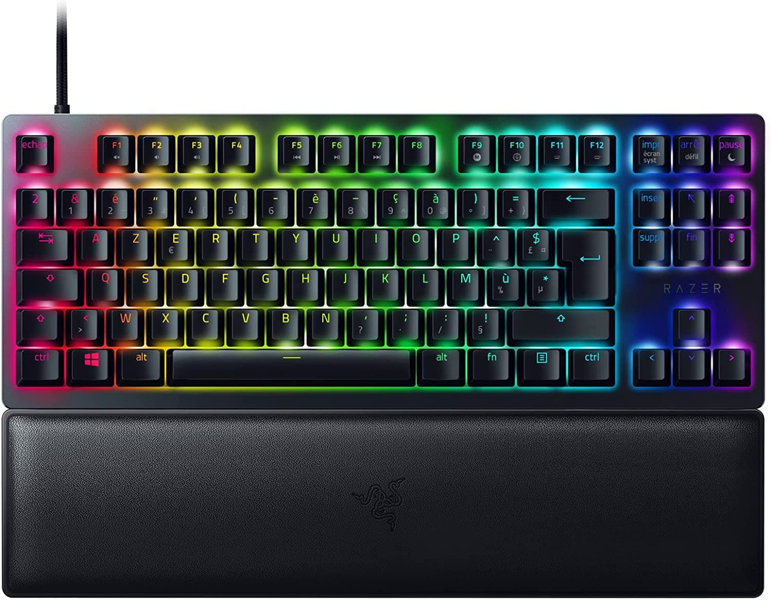 Razer Huntsman V2 TKL (Purple Switch, AZERTY) Gaming Πληκτρολόγιο