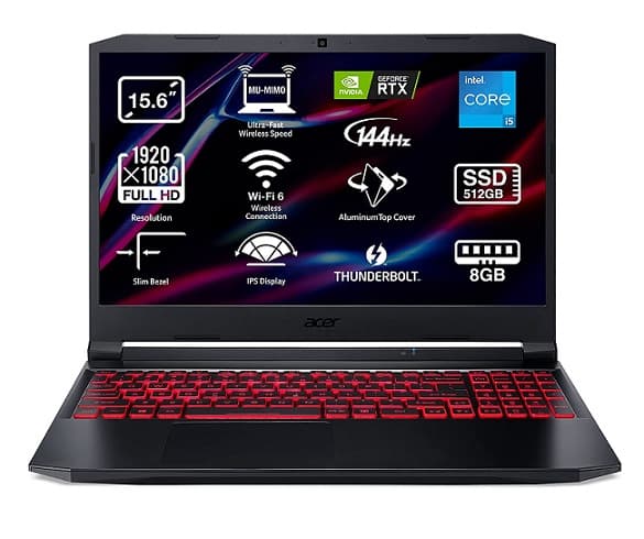 Acer Nitro 5 AN515-57 (15.6″ FHD IPS 144Hz / i5-11400H / 8GB / 512GB / RTX 3050 / No OS)