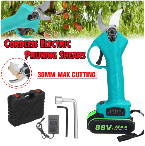 VIOLEWORKS 88VF 30mm Electric Pruning Shears Cordless Garden Pruner Cutter Tool με 2 μπαταρίες και θήκη μεταφοράς, στα 50,75€, από Banggood (αποθήκη Τσεχίας)