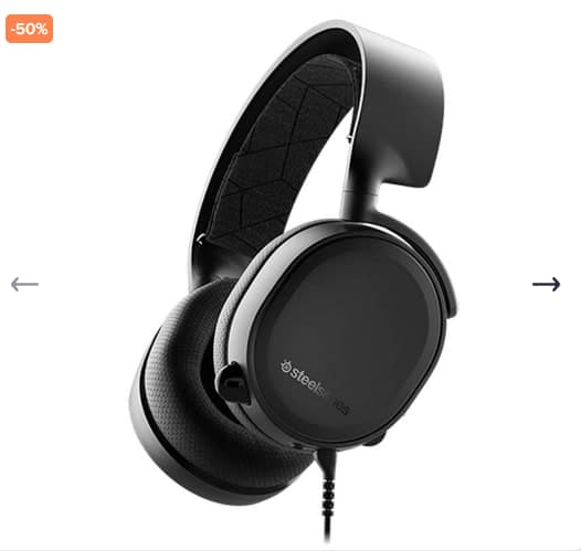SteelSeries Arctis 3 2019 Edition Over Ear Gaming Headset με σύνδεση 2x3.5mm, στα 49,89€ και SteelSeries Arctis 7+ Ασύρματο Over Ear Gaming Headset με σύνδεση USB, στα 119,90€, από you.gr