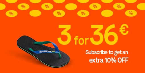Havaianas - 3 ζευγάρια με 36€ / 4 ζευγάρια με 43,20€ + δωρεάν μεταφορικά / 3 με 32,40€ αν παραλάβετε από Αθήνα ή Θεσσαλονίκη