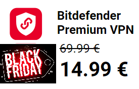 Bitdefender - VPN 14.99€ / Password Manager 9.99€ (email)