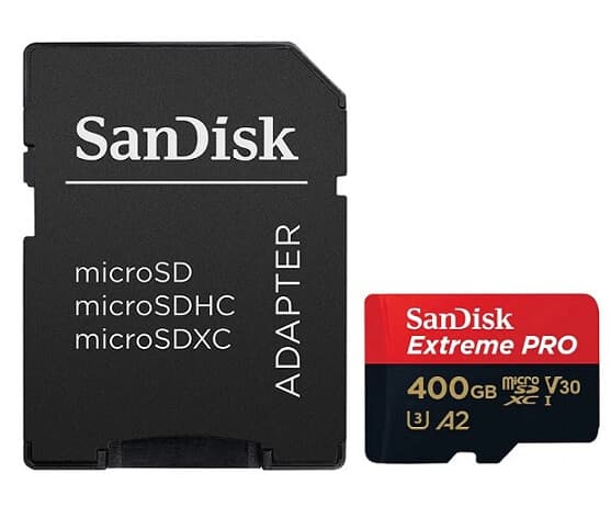 Κάρτα Μνήμης SanDisk Extreme PRO 400GB microSDXC 58.21€ - Amazon DE