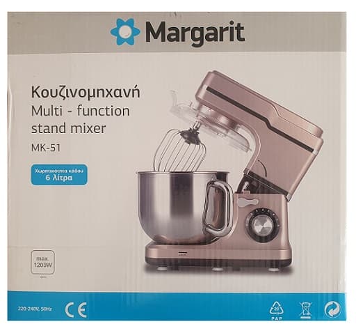 Κουζινομηχανή Margarit MK-51 1200W 6L 63€, σε επιλεγμενα super market Σκλαβενίτης