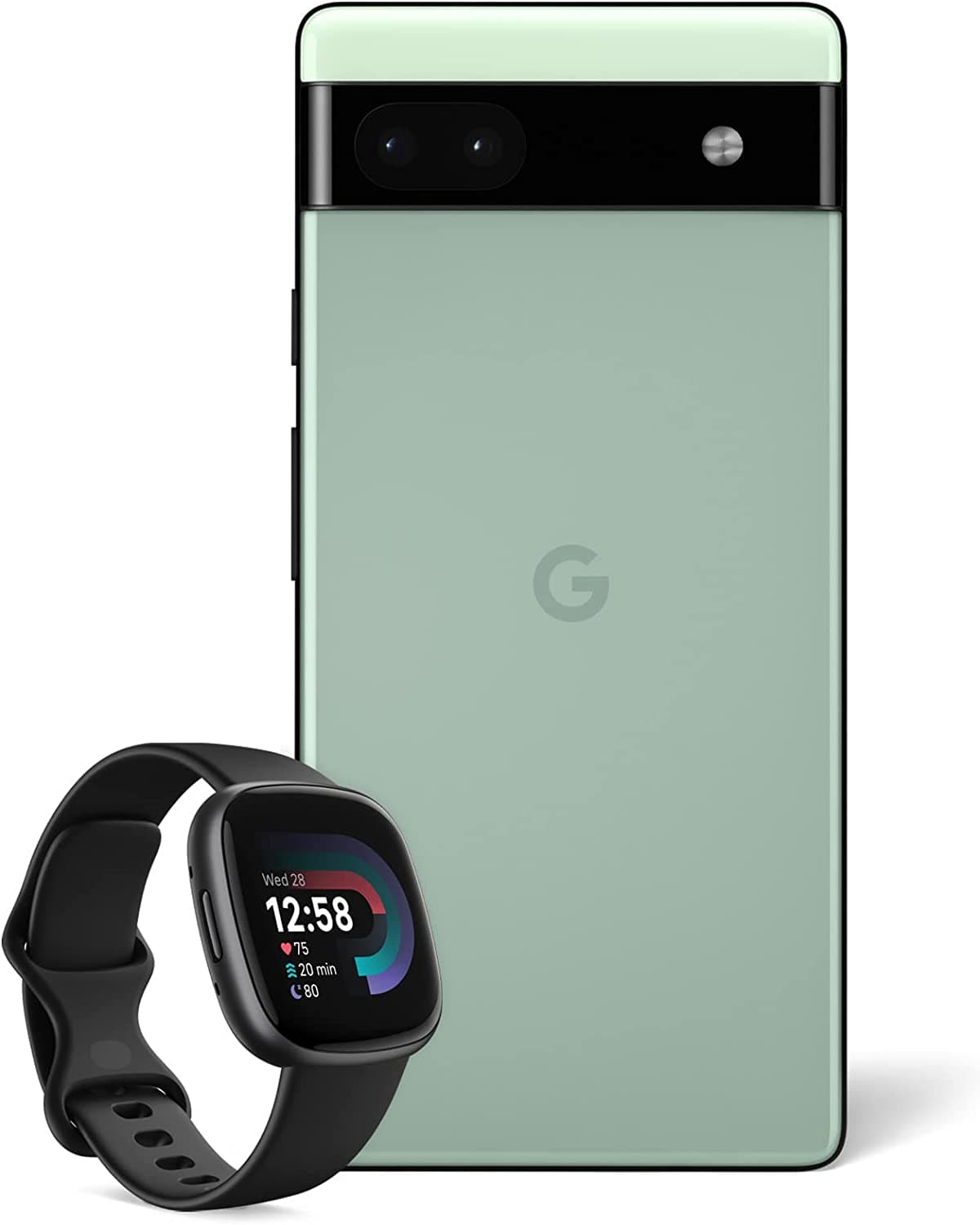 Google Pixel 6a (6GB/128GB) + Fitbit Versa 4 Smartwatch