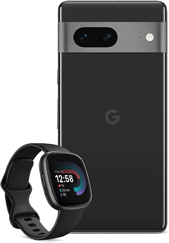 Google Pixel 7 (8GB/128GB) + Fitbit Versa 4 Smartwatch