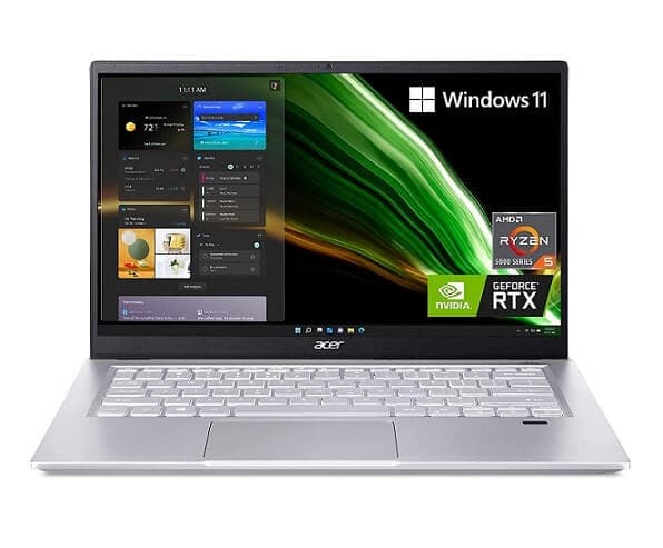Acer Swift X SFX14 Ultrabook (14" FHD IPS, Ryzen 5 5600U, 8GB, 512GB, RTX 3050 4GB, Backlit Keyboard, W11)  729€ - Amazon.com