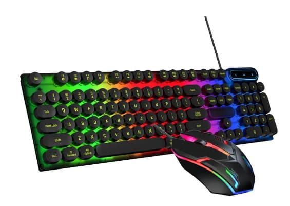 Skylion H600 Wired Gaming Keyboard And Mouse Set Mechanical Feel Punk Round Keycaps keyboard 1600dpi 104-Keys RGB Led Lights - Black, στα 13,59€, Banggood (προ παραγγελία)
