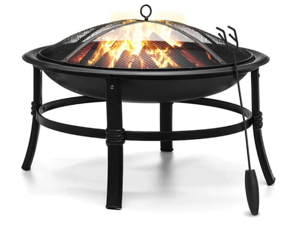 26'' KingSo Garden Steel Fire Pit Round Wood Burning Firepit for Patio Backyard Camping Picnic, στα 28,30€, Banggood