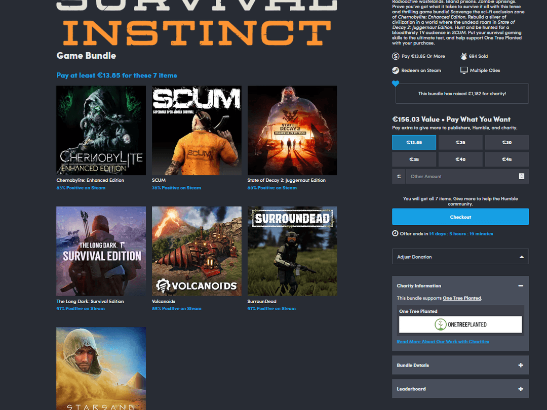 Humble Survival Instinct Bundle - 7 παιχνιδια στο Steam