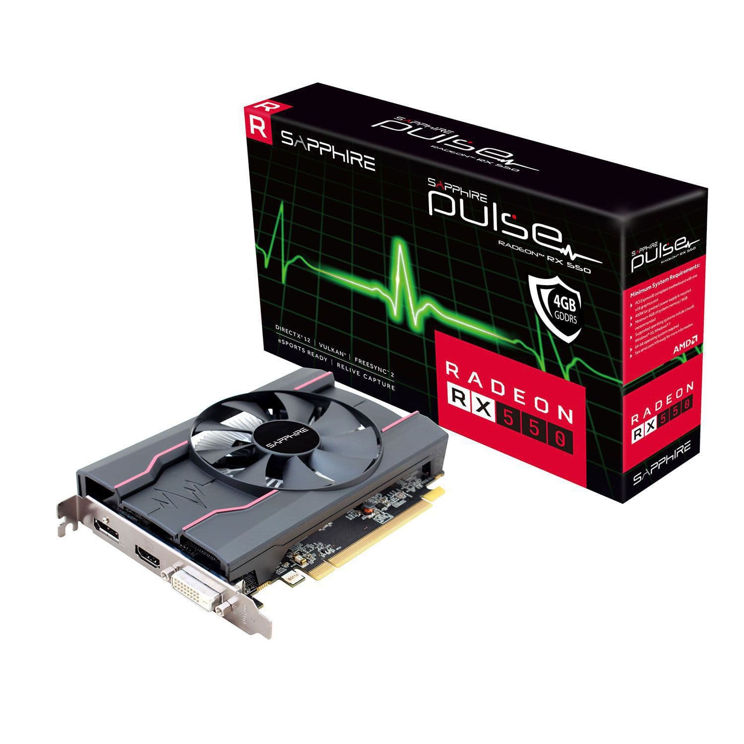 Sapphire VGA Radeon RX 550 Pulse 4 GB Κάρτα Γραφικών