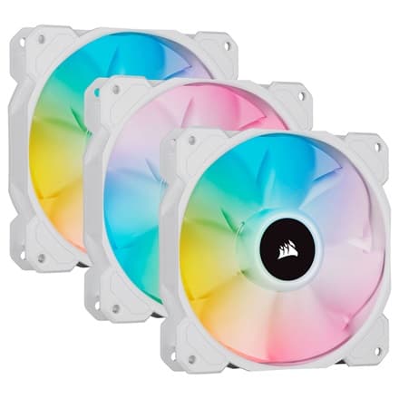 Corsair Fan SP120 RGB White Triple Pack με το iCUE Lighting Node CORE