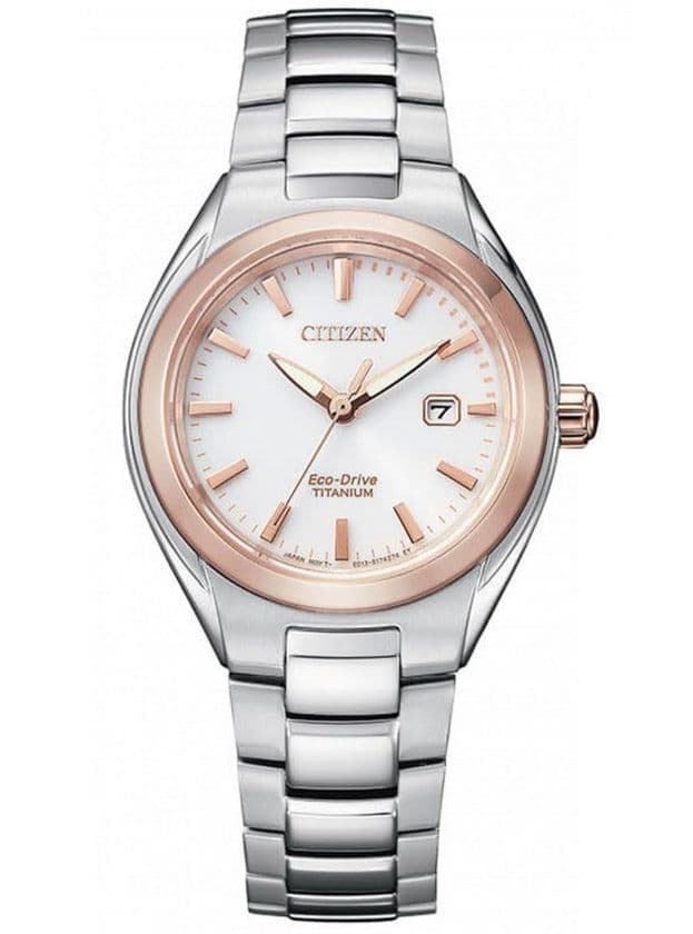  Γυναικείο Ρολόι Citizen EW2616-83A, Eco-Drive Titanium με ασημί μπρασελέ και ημερομηνία , Αχάρακτο κρύσταλλο ζαφείρι και Μεταλλικό Μπρασελέ , 31mm, στα 159,53€, από Amazon.es