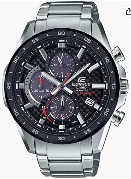 Casio Edifice EFS-S540DB-1AUEF, Ρολόι Χρονογράφος Μπαταρίας με μηχανισμό ηλιακής φόρτισης, Κρύσταλλο από ζαφείρι και Μεταλλικό Μπρασελέ , 44mm, στα 141,32€, από Amazon.es