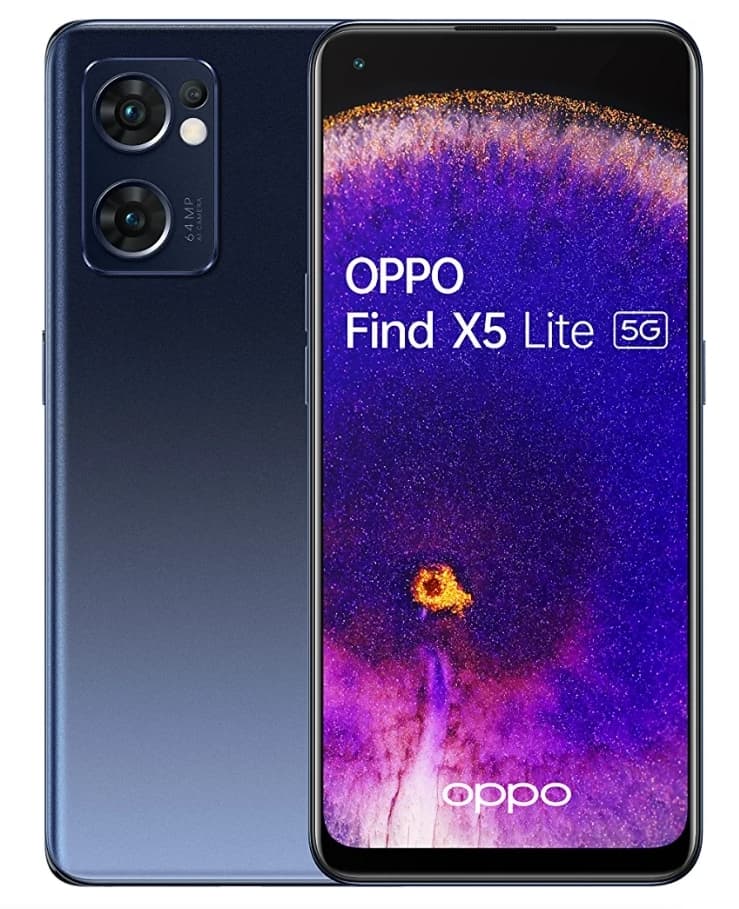OPPO Find X5 Lite - Smartphone 256GB, 8GB RAM, Dual Sim, Black