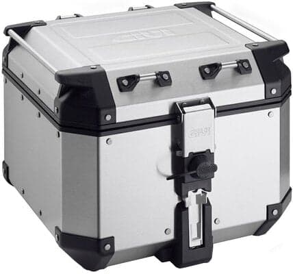 Givi Trekker Outback OBKN42 Monokey Μπαγκαζιέρα Μοτοσυκλέτας Αλουμινίου 42lt Ασημί
