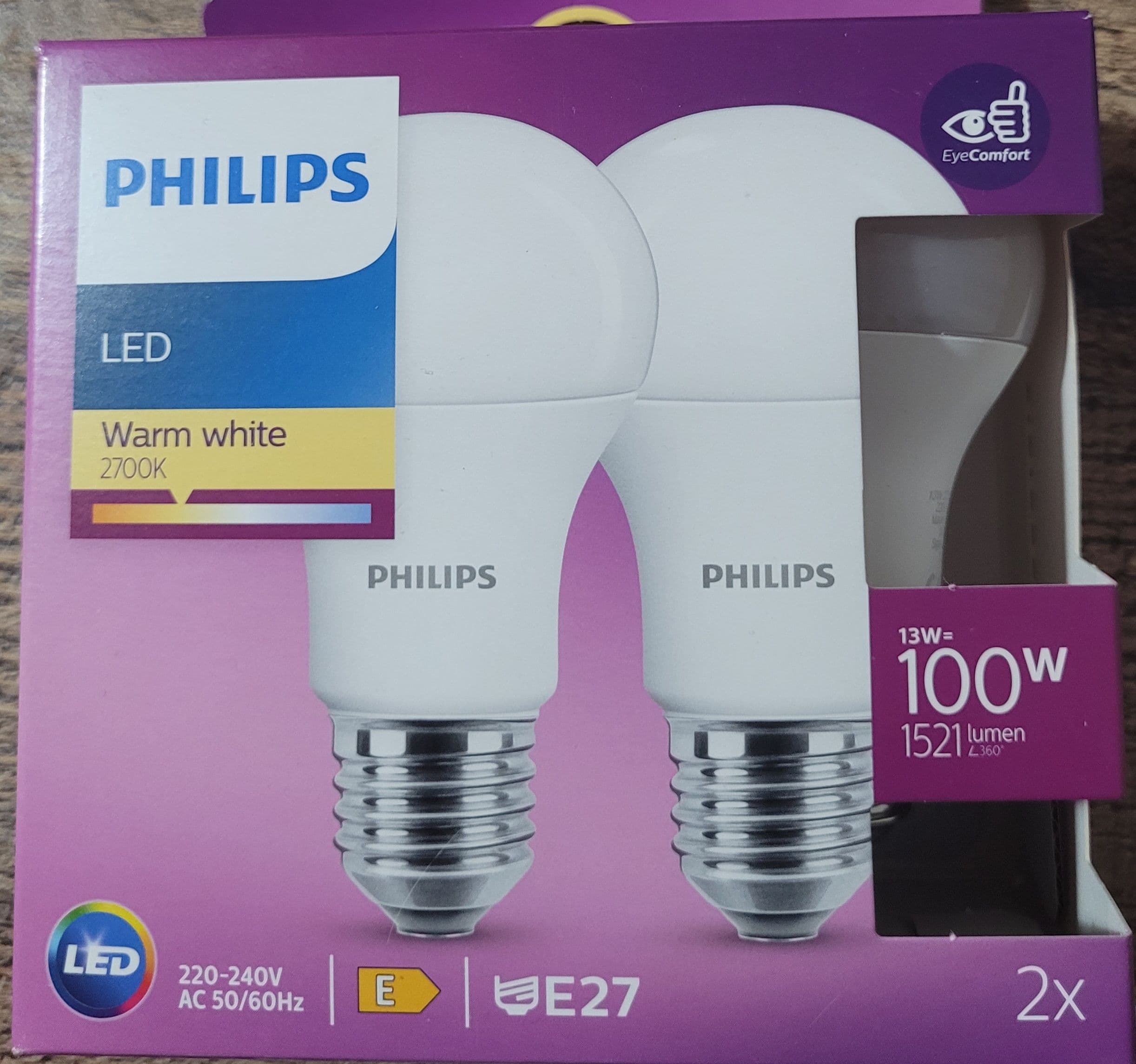 Λάμπα Philips LED 13W E27 1521 lumen, Warm white, 2τεμ, 5,92€ σε καταστήματα Σκλαβενίτη