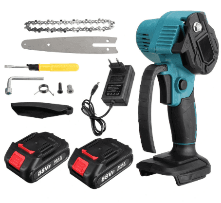 VIOLEWORKS 6'' 88VF Electric Chain Saw Rechargable Chainsaws One-handed Lithoum Battery Wood Cutte, με 2 μπαταρίες Also For Makita Battery EU Plug. Blue, στα 30,35€, Banggood (Αποθήκη Τσεχίας)
