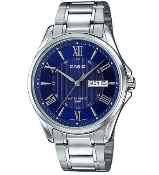 Casio MTP-1384D-2AVEF, Ανδρικό Ρολόι Μπαταρίας με μπρασελέ με Navy  χρώματος καντράν , 40mm, στα 48,70€, από Amazon.fr