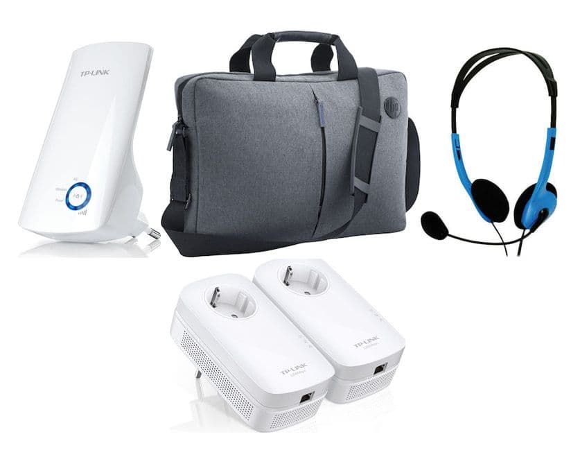 Powerline TP-Link TL-PA8010P Kit - 1200Mbps, στα 16,78 (ζεύγος) TP-Link TL-WA854RE Universal Wi-Fi Range Extender, στα 6€, HEADPHONES BASICXL 105 DB BLUE, στα 1,18€ , Τσάντα Laptop 15.6" HP, στα 4,90€, Public